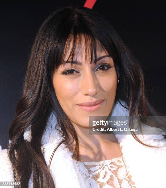 Actress Tehmina Sunny arrives for the Premiere Of "And The Winner Isn't" at Laemmle Music Hall on December 8, 2017 in Beverly Hills, California.