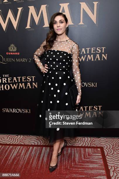 Lili Mirojnick attends 'The Greatest Showman' World Premiere aboard the Queen Mary 2 at the Brooklyn Cruise Terminal on December 8, 2017 in the...