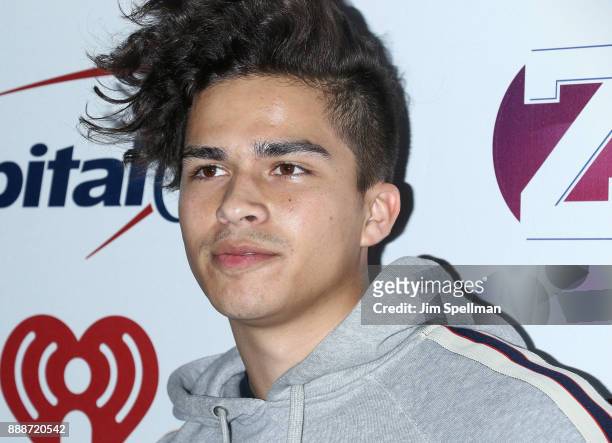 Singer Alex Aiono attends the Z100's iHeartRadio Jingle Ball 2017 at Madison Square Garden on December 8, 2017 in New York City.