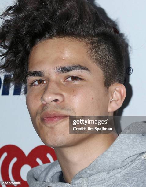 Singer Alex Aiono attends the Z100's iHeartRadio Jingle Ball 2017 at Madison Square Garden on December 8, 2017 in New York City.