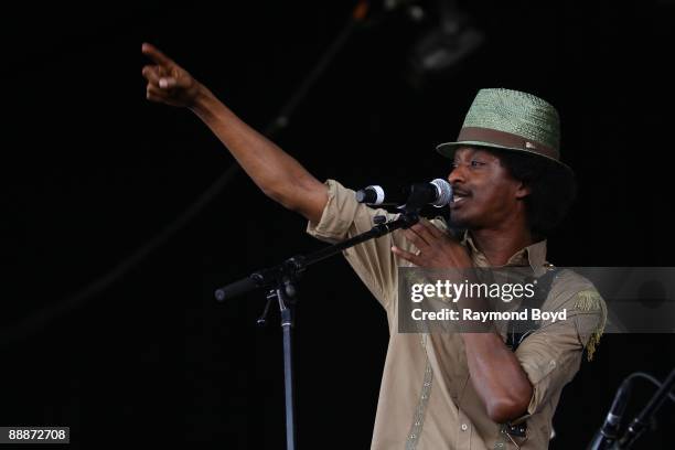 Rapper K'naan performs at Toyota Park in Bridgeview, Illinois on JUNE 27, 2009.