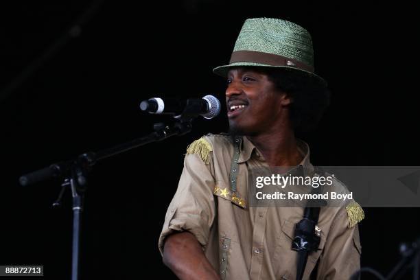 Rapper K'naan performs at Toyota Park in Bridgeview, Illinois on JUNE 27, 2009.