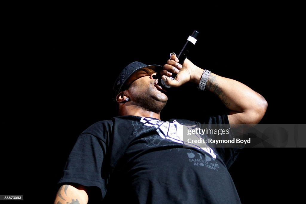 Chicago Rapper Ryme Rapper Busta Rhymes performs at Toyota Park in Bridgeview, Illinois ...