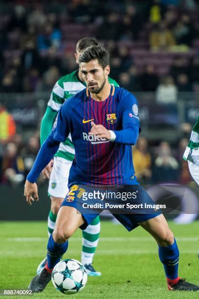 Andre Filipe Tavares Gomes of FC Barcelona in action during the UEFA Champions League 2017-18 match between FC Barcelona and Sporting CP at Camp Nou...