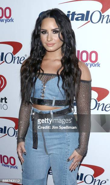 Singer/songwriter Demi Lovato attends the Z100's iHeartRadio Jingle Ball 2017 at Madison Square Garden on December 8, 2017 in New York City.