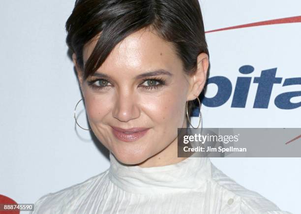 Actress Katie Holmes attends the Z100's iHeartRadio Jingle Ball 2017 at Madison Square Garden on December 8, 2017 in New York City.