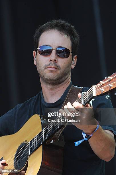 Guitarist Adam Aijala of the Yonder Mountain String Band performs during Day 4 of the 2009 Rothbury Music Festival on July 5, 2009 in Rothbury,...