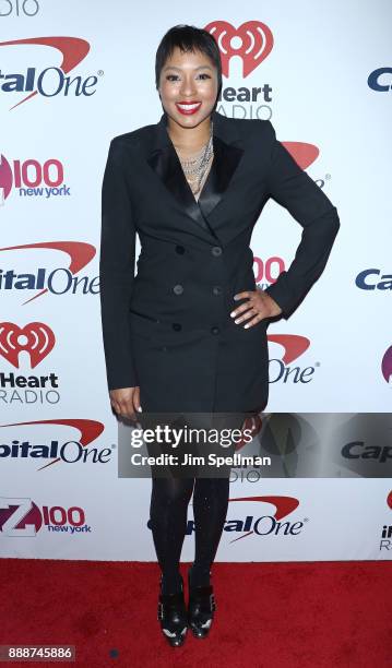 Personality Alicia Quarles attends the Z100's iHeartRadio Jingle Ball 2017 at Madison Square Garden on December 8, 2017 in New York City.