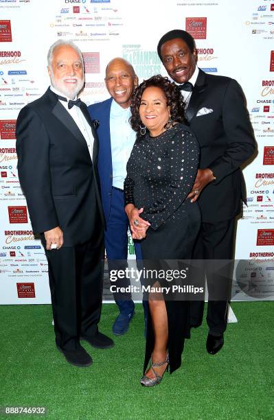 Danny Bakewell Sr., Jeffrey Osborne, Jim Hill and Charisse Bremond-Weaver attend the 49th Annual Pioneer of African American Achievement Award dinner...