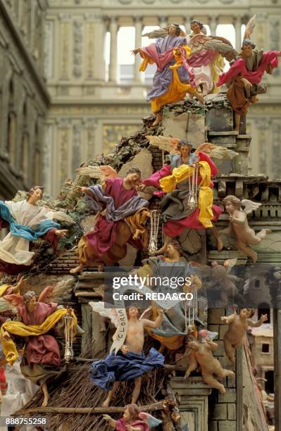 Typical Christmas Crib. Naples. Italy.