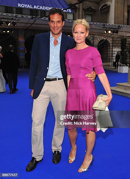 Genevieve Hoberman and guest attends the Summer Exhibition Preview Party 2009 at the Royal Academy of Arts on June 3, 2009 in London, England.