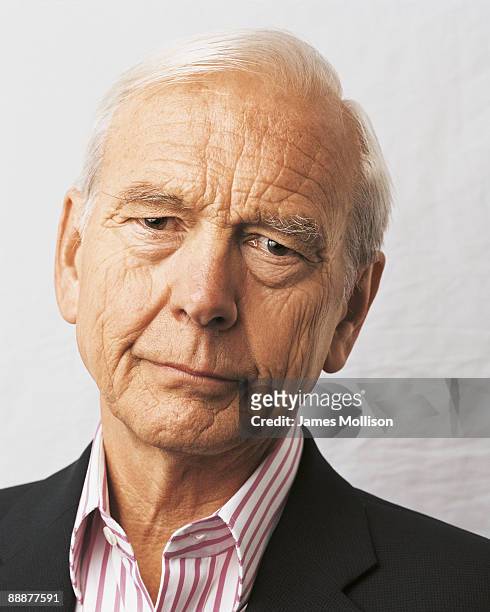 Tv & radio presenter John Humphrys poses for a portrait shoot for the Guardian Weekend magazine in London on March 3, 2009.