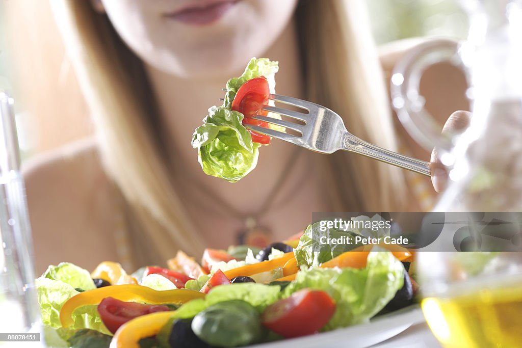 Eating healthy food