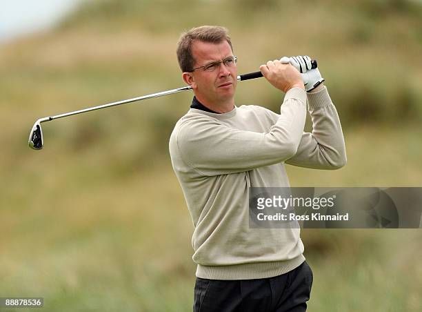 Martyn Thompson of Parkstone during local final qualifing for the 2009 Open Championship at Western Gailes Golf Club on July 7, 2009 in Irvine,...