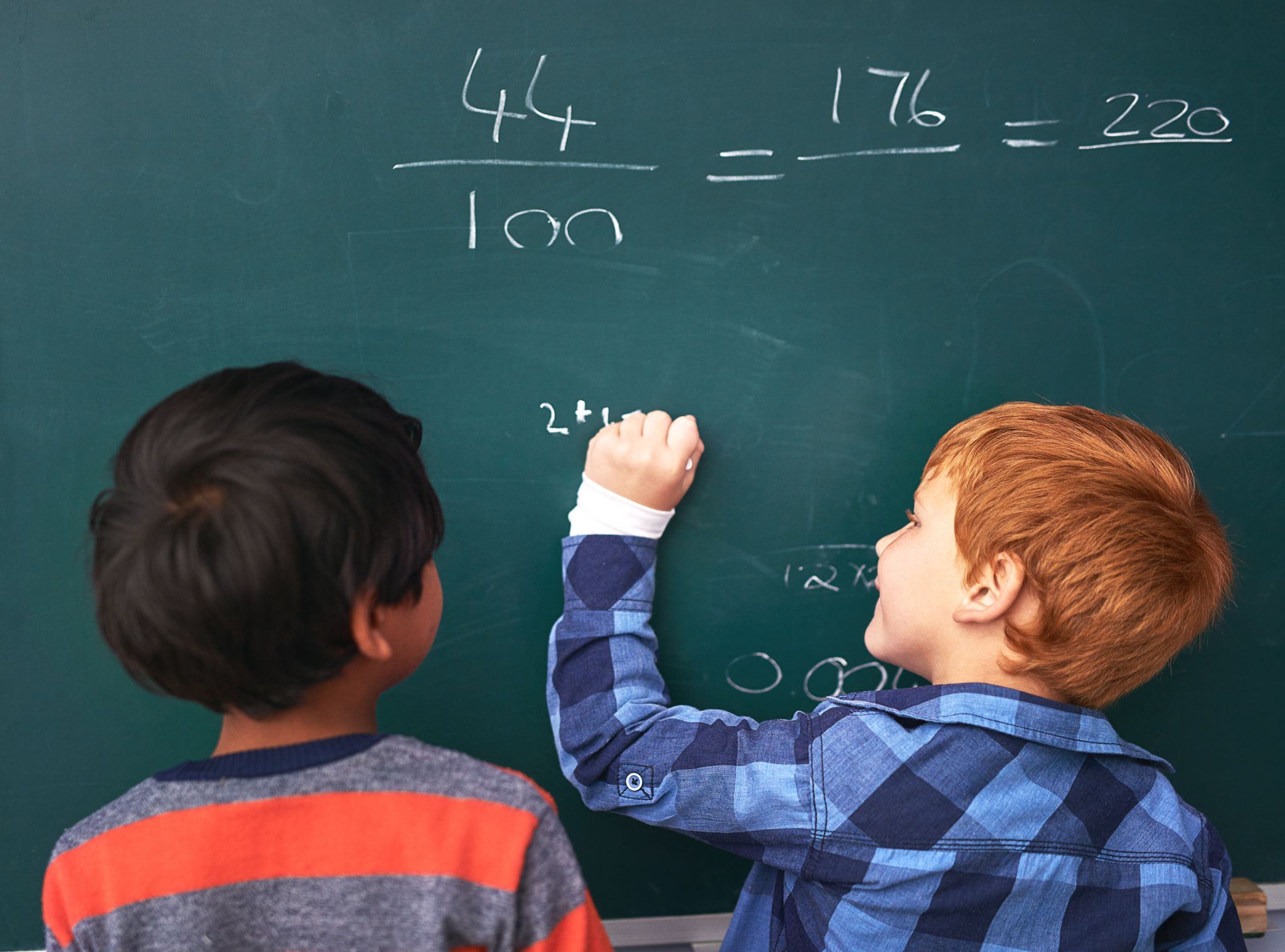 students learning math