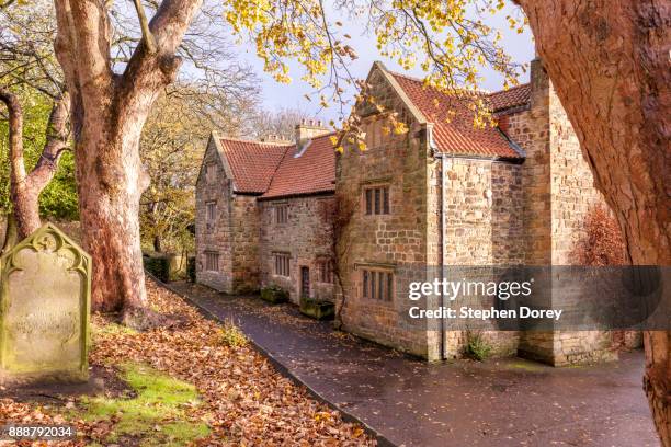 washington old hall, washington, tyne & wear uk - ancestral home of george washington - tyne and wear stock pictures, royalty-free photos & images