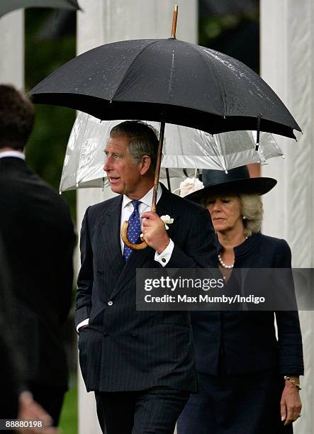 Prince Charles, Prince of Wales and Camilla, Duchess of Cornwall attend the unveiling of the July 7 bombings memorial service at Hyde Park on July 7,...