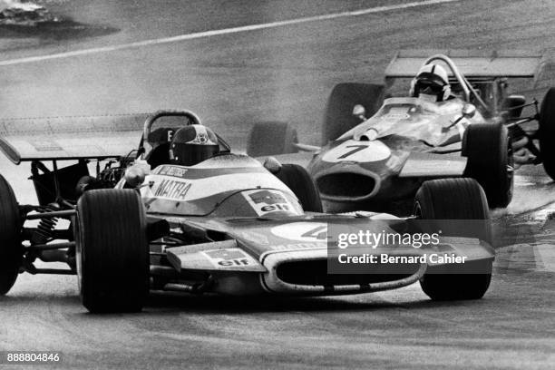 Jean-Pierre Beltoise, Jack Brabham, Matra MS120, Brabham-Ford BT33, Grand Prix of Spain, Circuito del Jarama, 19 April 1970.