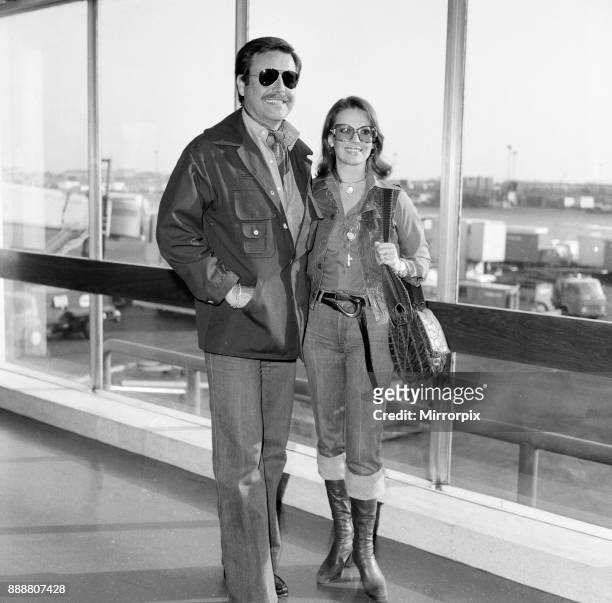 Actor Robert Wagner and actress wife Natalie Wood arriving in London en route for the South of France for a short holiday before returning to London...