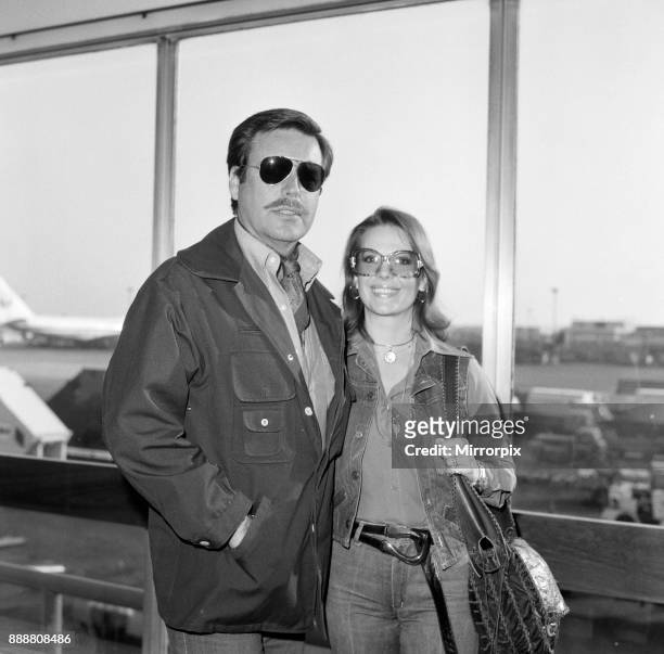 Actor Robert Wagner and actress wife Natalie Wood arriving in London en route for the South of France for a short holiday before returning to London...