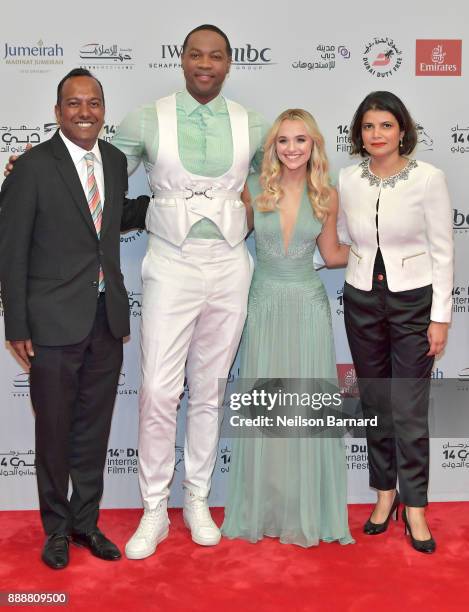 Programmer Nashen Moodley, actors Ser Darius Blain, Madison Iseman and Managing Director of DIFF Shivani Pandya attend the "Jumanji: Welcome to the...