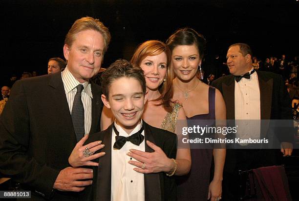 Michael Douglas, Melissa Gilbert, Screen Actors Guild President and her son, and Catherine Zeta-Jones