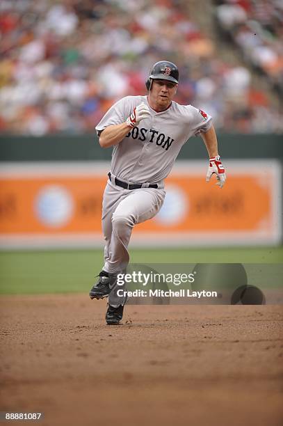 Drew of the Boston Red Sox runs to third base a baseball game against theBaltimore Orioles on July 1, 2009 at Camden Yards in Baltimore, Maryland.