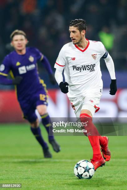 Sergio Escudero of FC Sevilla during Group E football match between NK Maribor and FC Sevilla in 6th Round of UEFA Champions League, on December 6,...