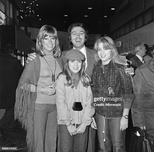 Des O'Connor, his wife Gillian and their daughters Tracy and Samantha, leaving Heathrow Airport for Barbados where they will be on holiday for a few...