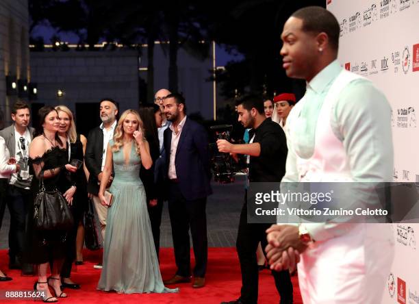 Madison Iseman and Ser Darius Blain attend the "Jumanji: Welcome to the Jungle" on day four of the 14th annual Dubai International Film Festival held...