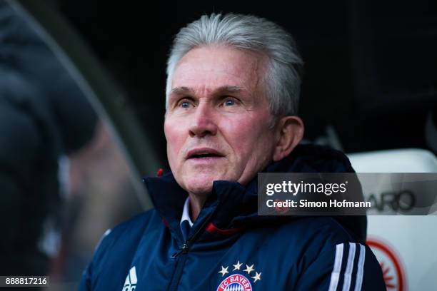 Head coach Jupp Heynckes of Muenchen looks on during the Bundesliga match between Eintracht Frankfurt and FC Bayern Muenchen at Commerzbank-Arena on...