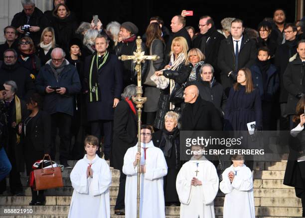 Friends including the French fashion designer Jean-Charles de Castelbajac , French singer and musician Jean-Louis Aubert and French actress Michele...