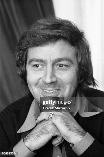 Showbiz personality Des O'Connor, interviewed by Stan Sayer at his agents office, Regent Street, London, 11th October 1977.