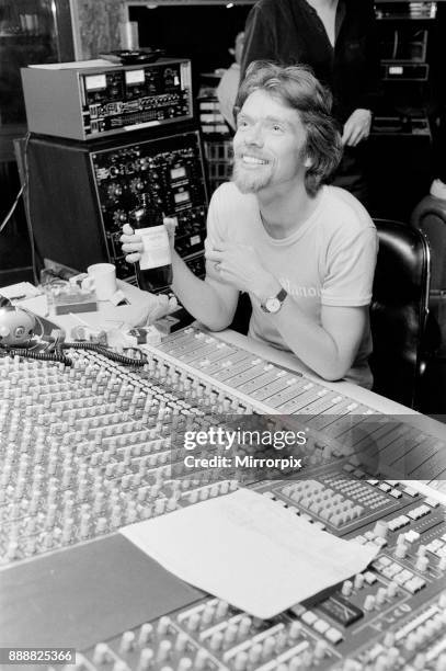 Richard Branson, 28 year old mastermind behind Virgin Music company. Seen here in his recording studio, The Townhouse in West London. In this set of...
