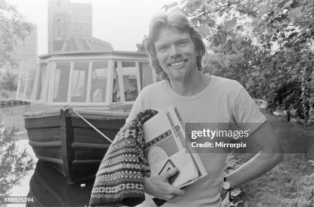 Richard Branson, 28 year old mastermind behind Virgin Music company. Seen here going to work. In this set of 21 pictures , Richard is seen relaxing...