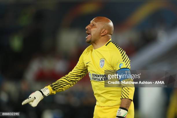 Oscar Perez of CF Pachuca reacts during the FIFA Club World Cup UAE 2017 match between CF Pachuca and Wydad Casablanca at Zayed Sports City Stadium...