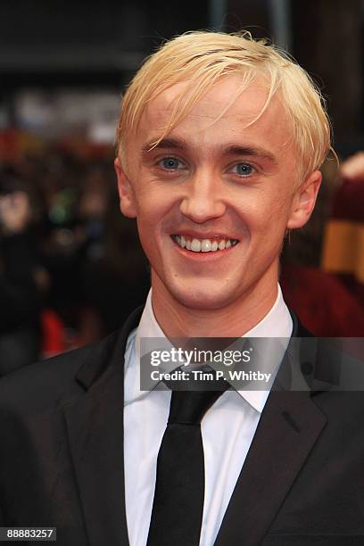 Tom Felton arrives for the World Premiere of Harry Potter And The Half Blood Prince at Empire Leicester Square on July 7, 2009 in London, England.