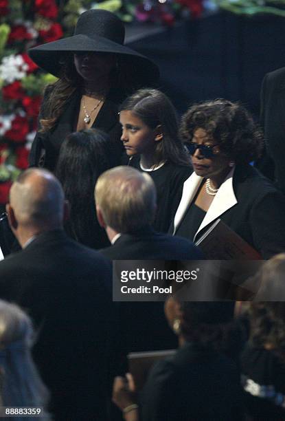 Katherine Jackson arrives with Michael Jackson's daughter, Paris Michael Katherine Jackson at the Michael Jackson public memorial service held at...