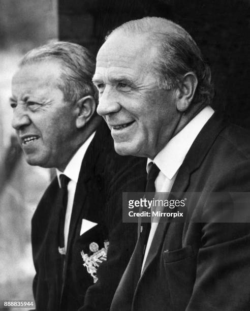 Matt Busby, Manchester United Manager, and assistant Jimmy Murphy, 2nd August 1967.