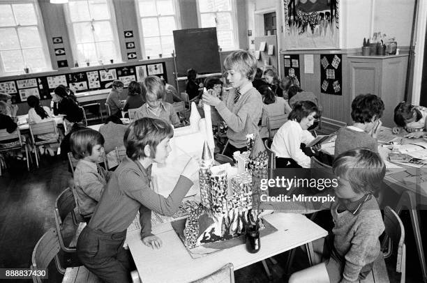 Youngsters settle in at Providence School, 1973.