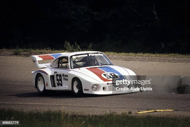 Peter Gregg in a Porsche 935 on way to winning the IMSA race held at Brainerd International Raceway on June 17, 1979 in Brainerd, Minnesota.