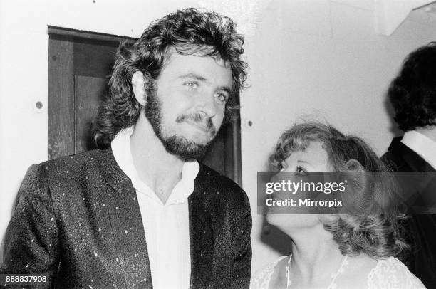 Picture shows David Essex and Elaine Paige . At a party on board the Tattershall Castle moored at Victoria Embankment, to celebrate the opening of...