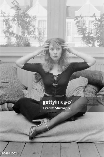 Photo shows Helen Mirren in her Fulham home, picture taken 26th September 1975 .