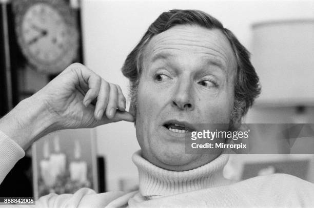 Television personality Nicholas Parsons pictured at his Hampstead Cottage, 19th December 1978.