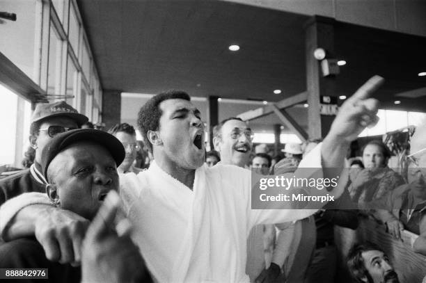 Muhammad Ali in his truing camp at the Concord Hotel in Catskill Mountains, 20th September 1976.