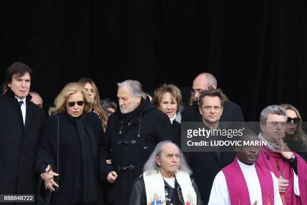 Former wives of late French singer Johnny Hallyday, French actress Nathalie Baye , French singer Sylvie Vartan and her husband US actor and film...