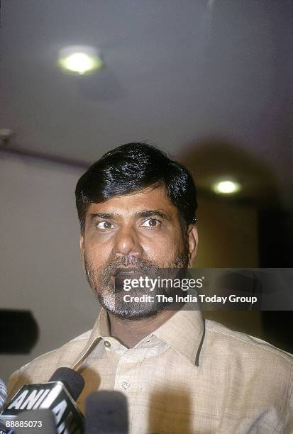 Nara Chandrababu Naidu, Chief Minister of Andhra Pradesh addressing