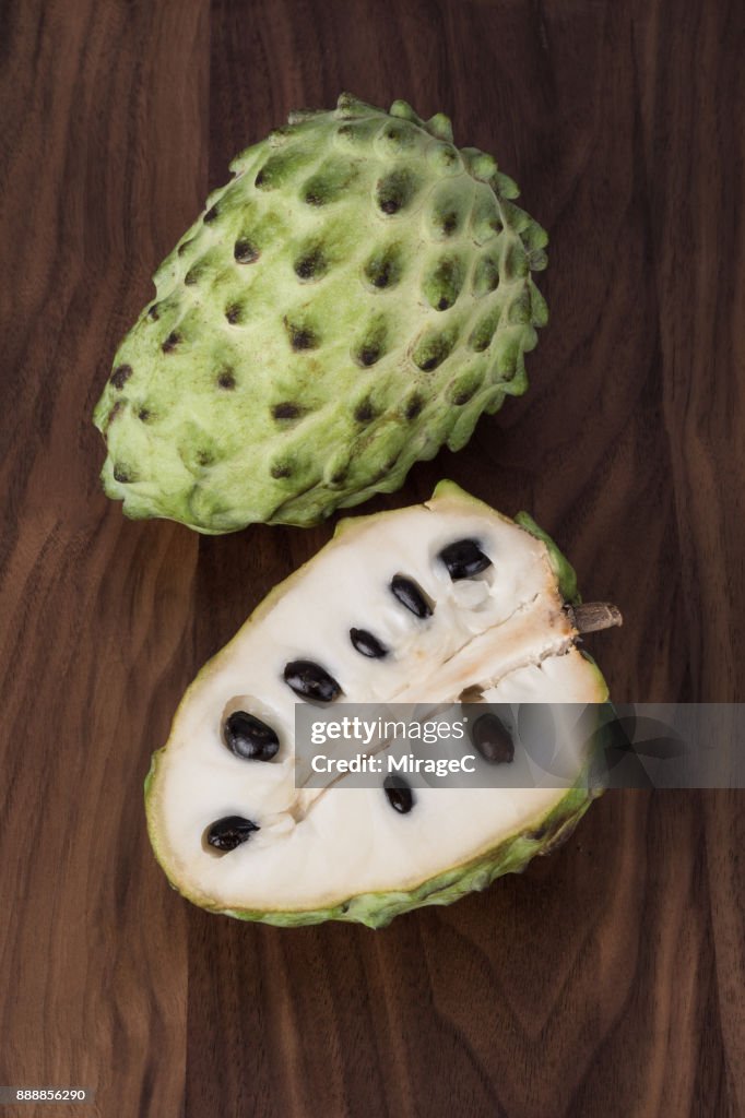 Cherimoya on Wood