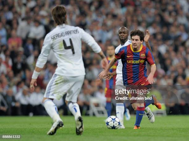 Spain Madrid Madrid - UEFA Champions League, season 2010-2011, semi-final, second leg, Real Madrid CF v FC Barcelona 0:2 - Barcelona's Lionel Messi...