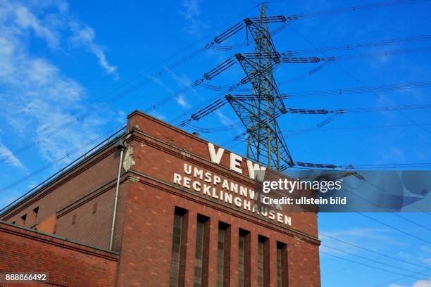 Recklinghausen, Ruhr area, Westphalia, North Rhine-Westphalia, NRW, VEW Substation Recklinghausen, brick building, Museum "Strom und Leben",...